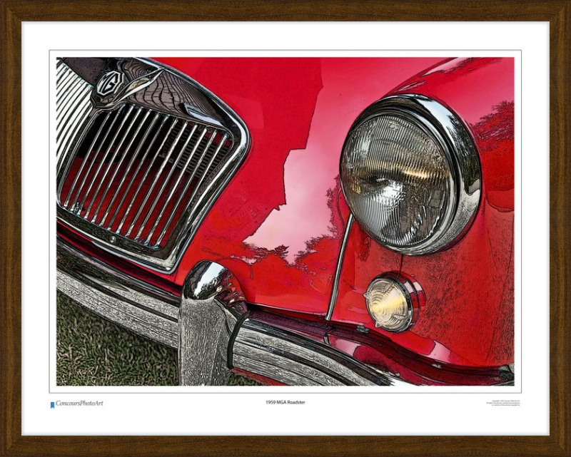 1959 MGA Roadster / CPA119C / Stylized Print