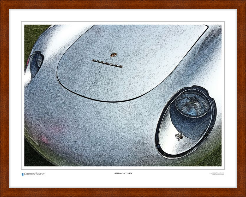 1959 Porsche 718 RSK / CPA212C / Stylized Print