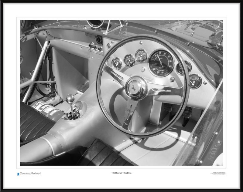 1959 Ferrari 196S Dino / CPA604B / B&W Print