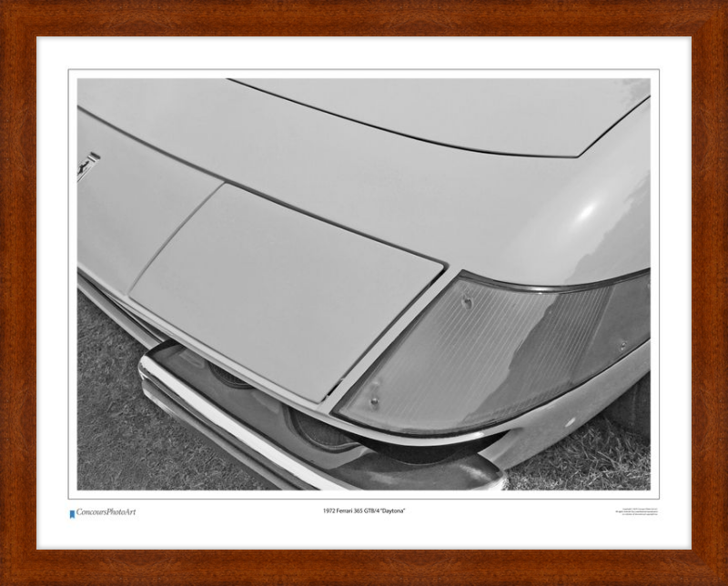 1972 Ferrari 365 GTB/4 “Daytona” / CPA205B / B&W Print
