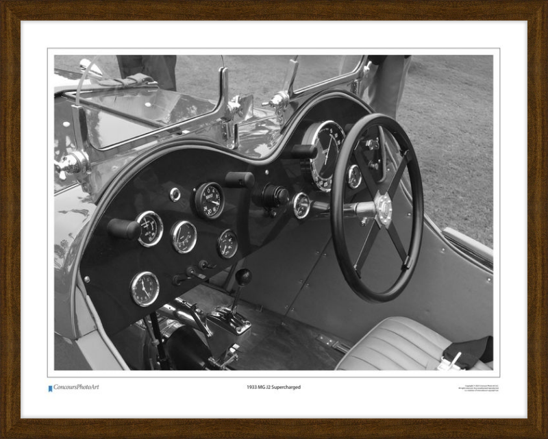 1933 MG J2 Supercharged / CPA603B / Black and White