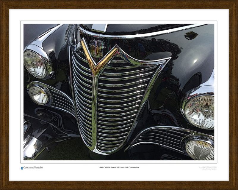 1948 Cadillac Series 62 Saoutchik Convertible / CPA302C / Stylized Image