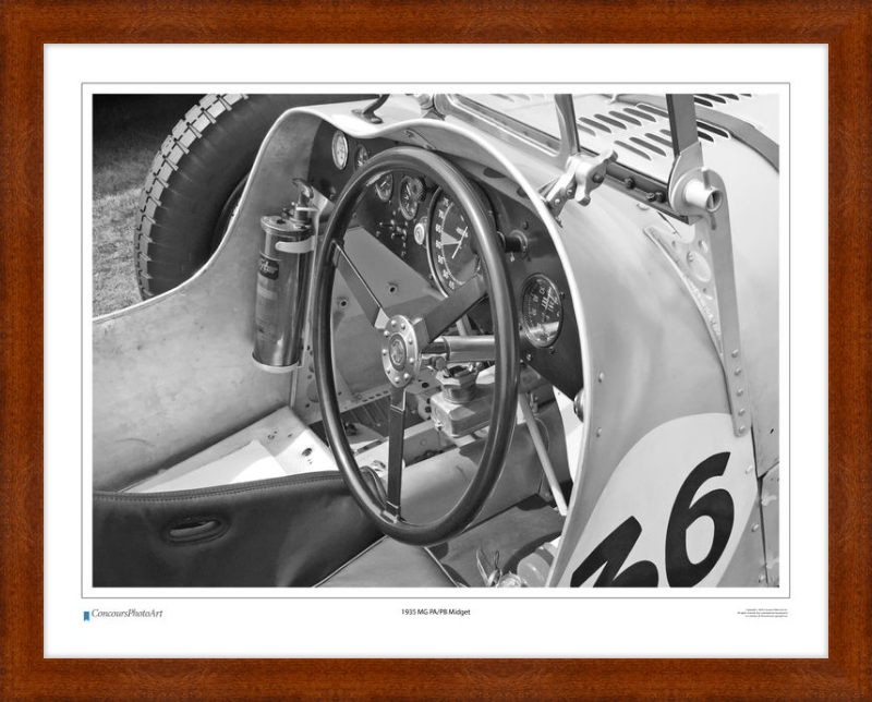 1935 MG PA/PB Midget / CPA607B / B&W Print