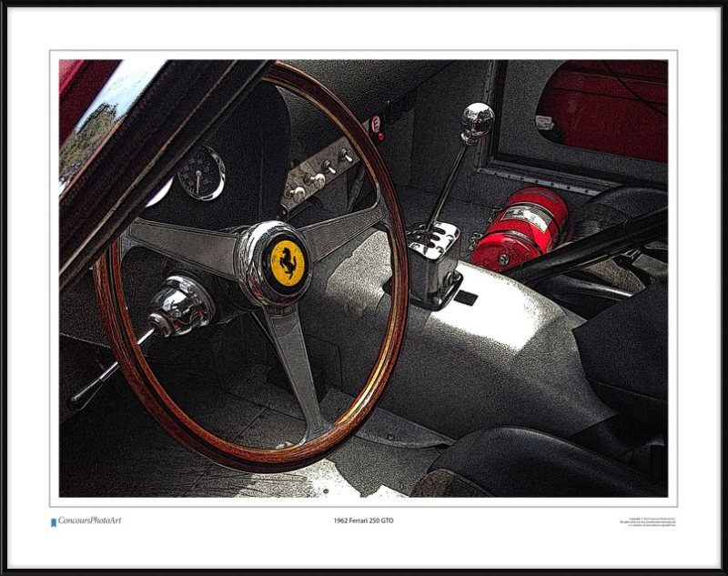 1962 Ferrari 250 GTO / CPA601C / Stylized Image