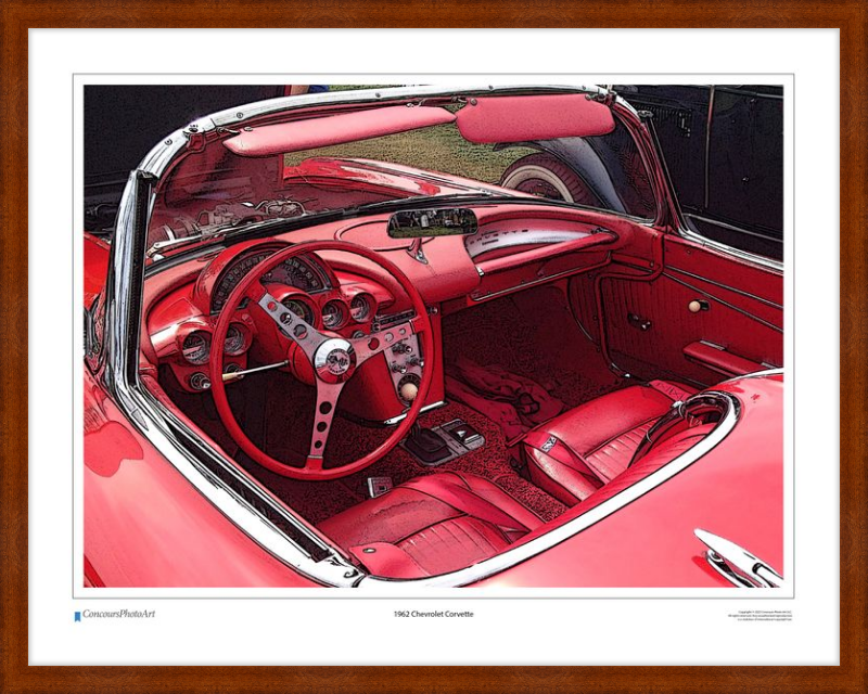 1962 Chevrolet Corvette / CPA609C / Stylized Image