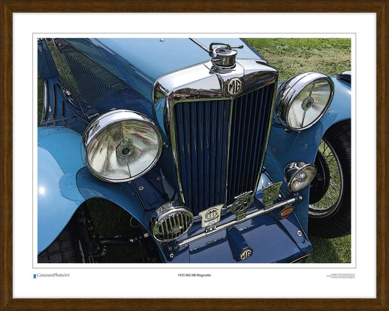 1935 MG NB Magnette / CPA105C / Stylized Image