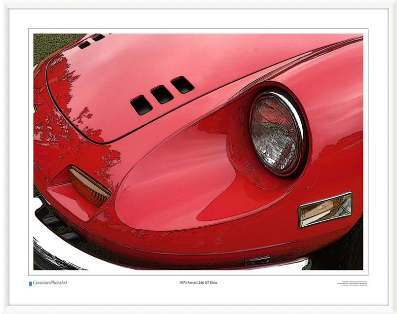 1973 Ferrari 246 GT Dino / CPA208C / Stylized Image