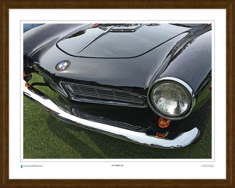 1957 BMW 507 Roadster / CPA217C / Stylized Print