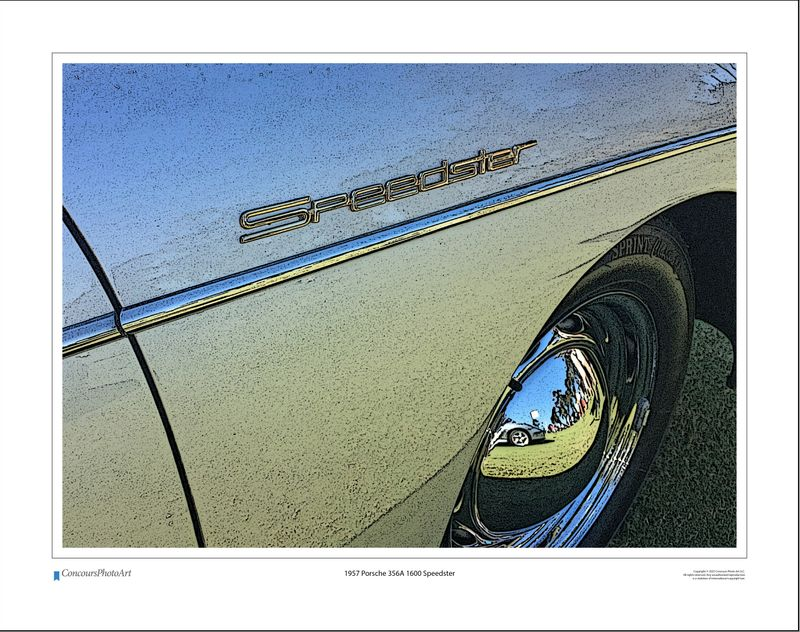 1957 Porsche 356A 1600 Speedster / CPA210C / Stylized Image
