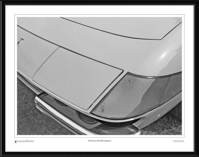 1972 Ferrari 365 GTB/4 “Daytona” / CPA205B / B&W Print