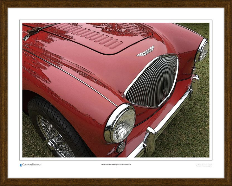 1954 Austin-Healey 100-4 / CPA112C / Stylized Image
