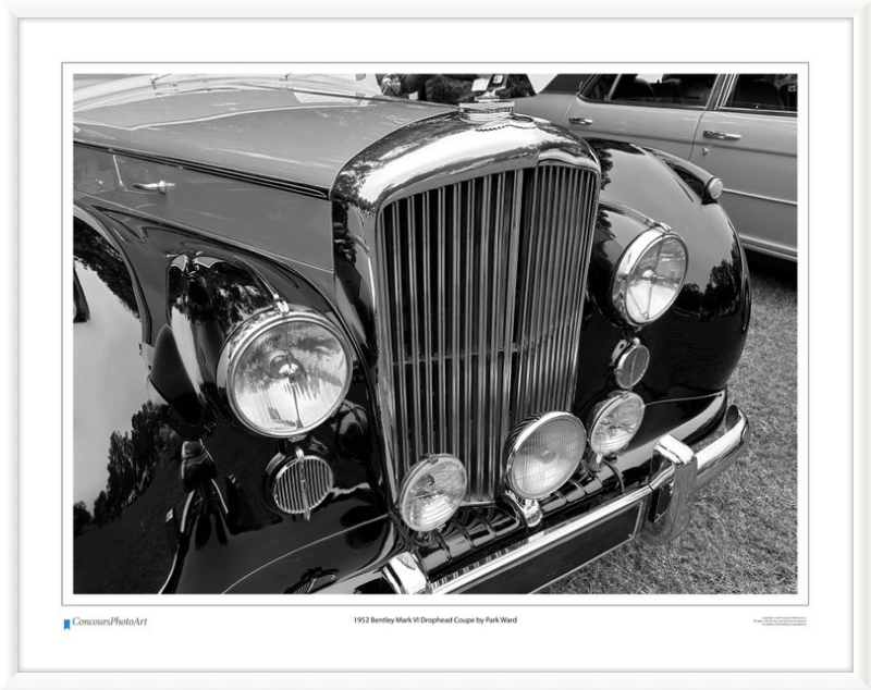 1952 Bentley Mark VI Drophead Coupe by Park Ward / CPA114B / B&W Print