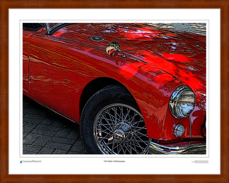 1957 MGA 1500 Roadster / CPA110C / Stylized Image