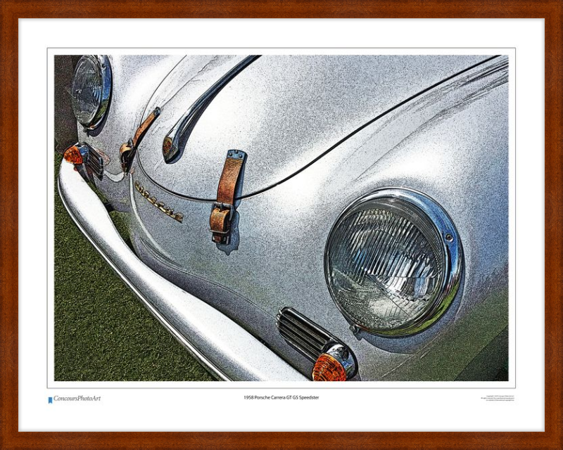 1958 Porsche Carrera GT GS Speedster / CPA203C / Stylized Print