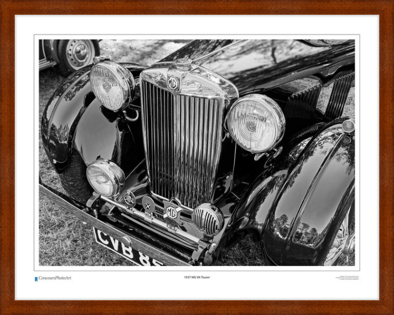 1937 MG VA Tourer / CPA120B / B&W Print