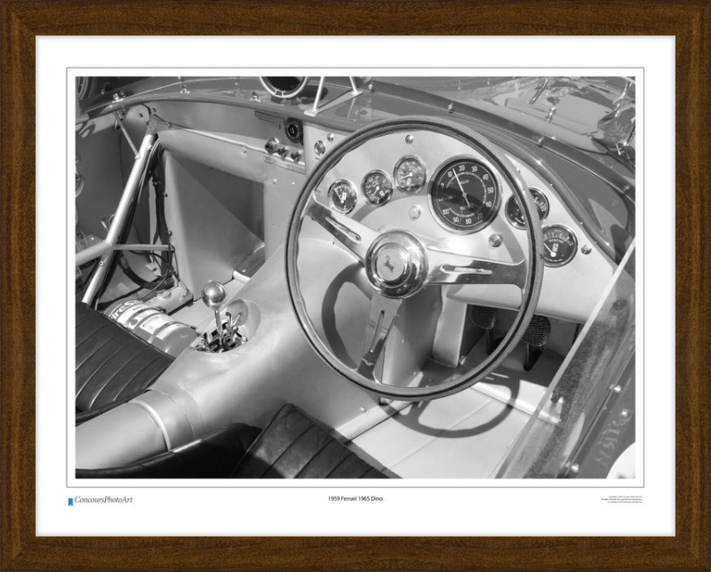 1959 Ferrari 196S Dino / CPA604B / B&W Print