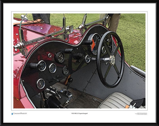 1933 MG J2 Supercharged / CPA603C / Stylized Image
