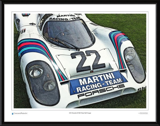 1971 Porsche 917KH "Short Tail" Coupe / CPA409C / Stylized Print