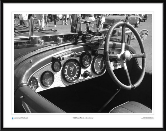 1930 Aston Martin International / CPA602B / Black and White