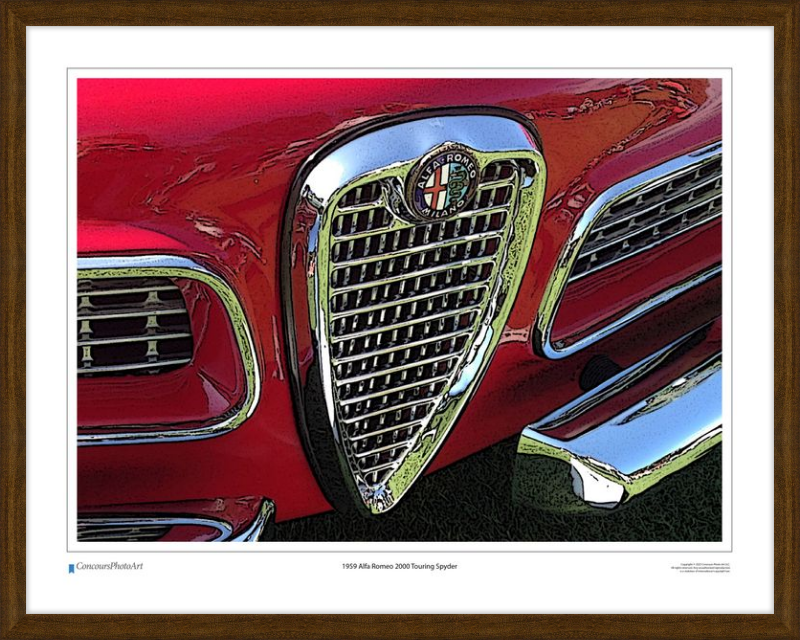 1959 Alfa Romeo 2000 Touring Spyder / CPA209C / Stylized Image