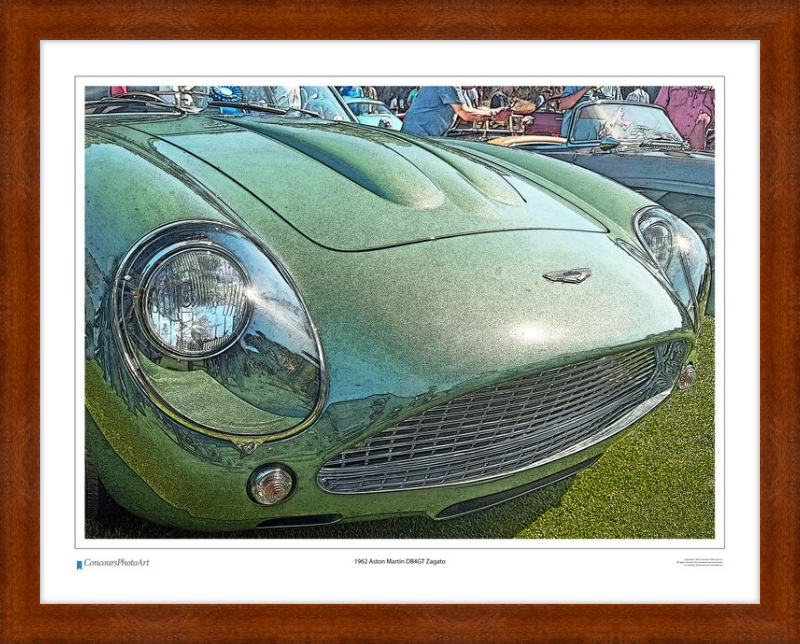 1962 Aston Martin DB4GT Zagato / CPA121C / Stylized Print