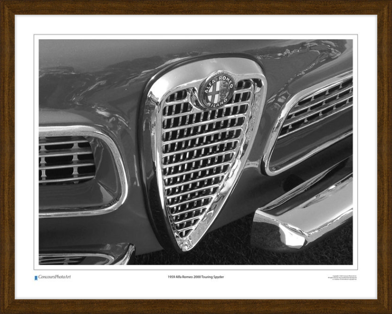 1959 Alfa Romeo 2000 Touring Spyder / CPA209B / Black and White