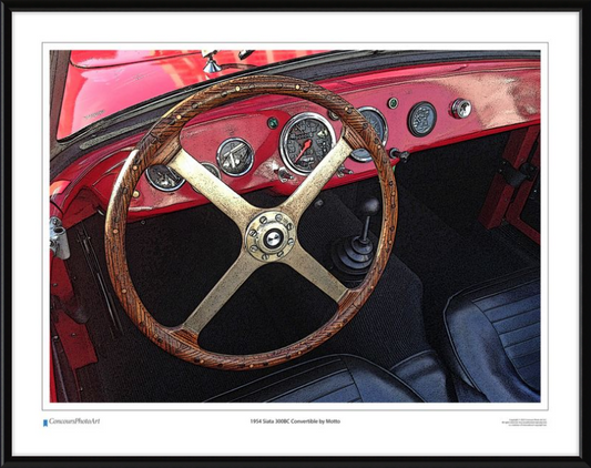 1954 Siata 300BC Convertible by Motto / CPA611C / Stylized Image