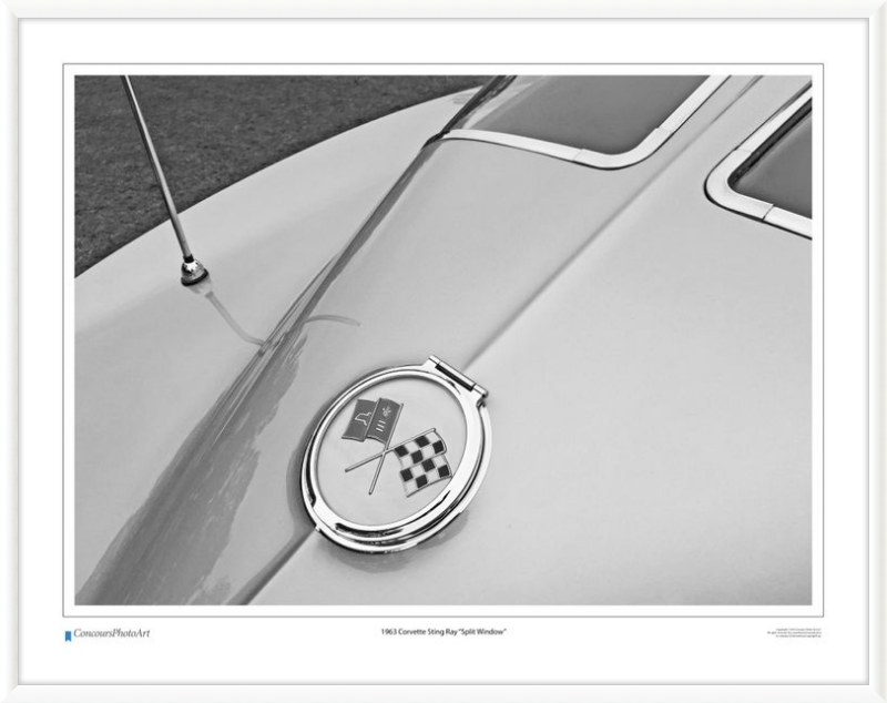 1963 Chevrolet Corvette Sting Ray "Split Window" / CPA317B / B&W Print