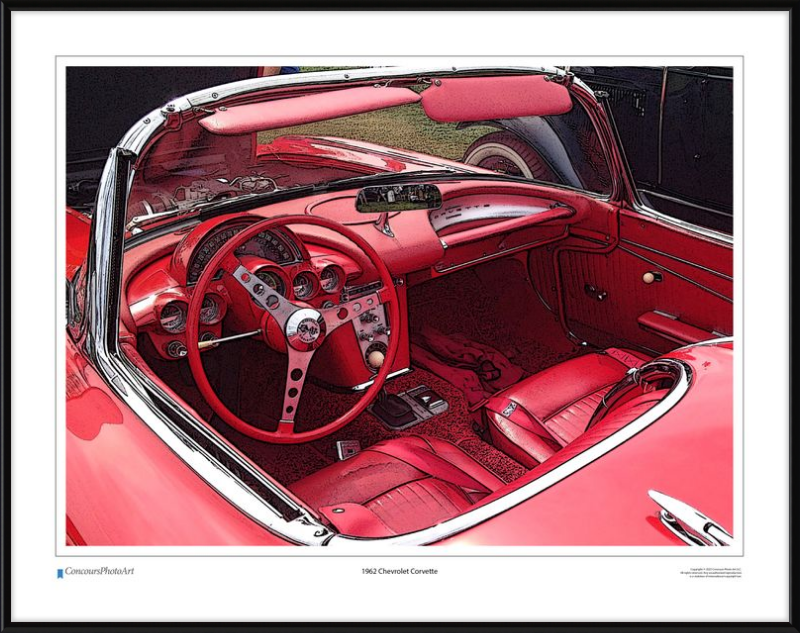 1962 Chevrolet Corvette / CPA609C / Stylized Image