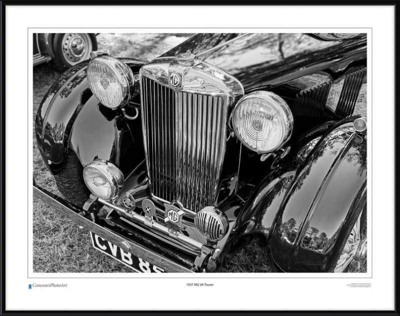 1937 MG VA Tourer / CPA120B / B&W Print