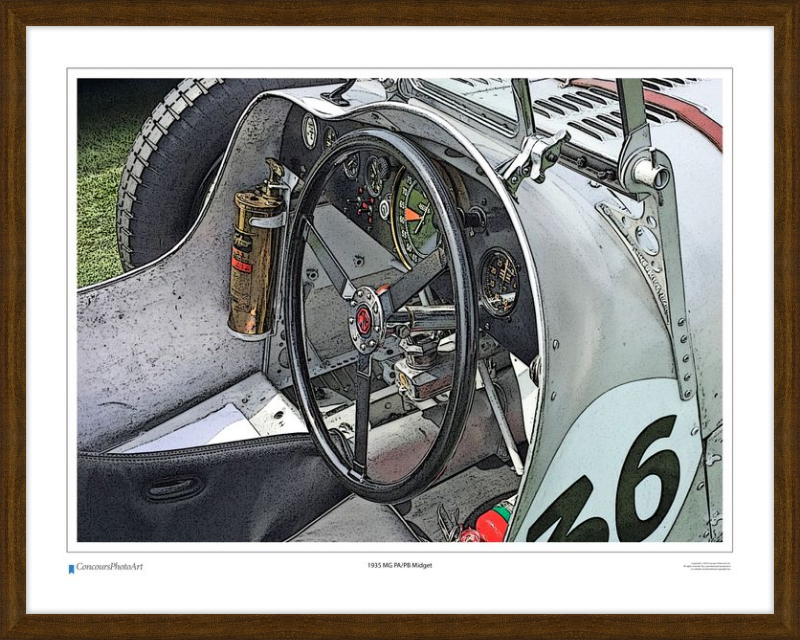 1935 MG PA/PB Midget / CPA607C / Stylized Print