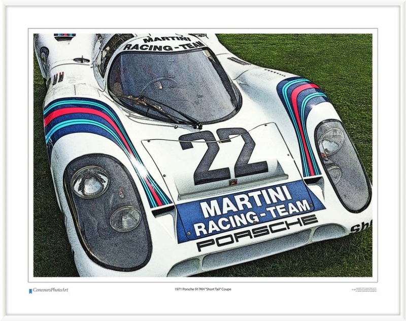 1971 Porsche 917KH "Short Tail" Coupe / CPA409C / Stylized Print