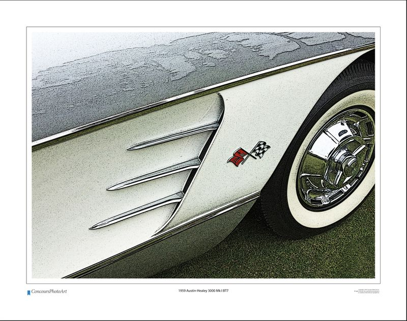 1959 Chevrolet Corvette / CPA320C / Stylized Print