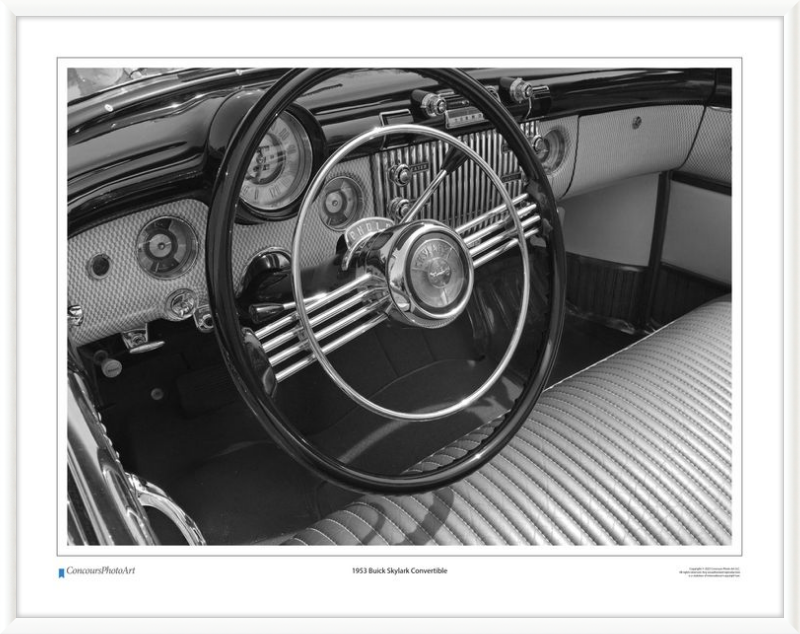 1953 Buick Skylark Convertible / CPA606B / Black and White
