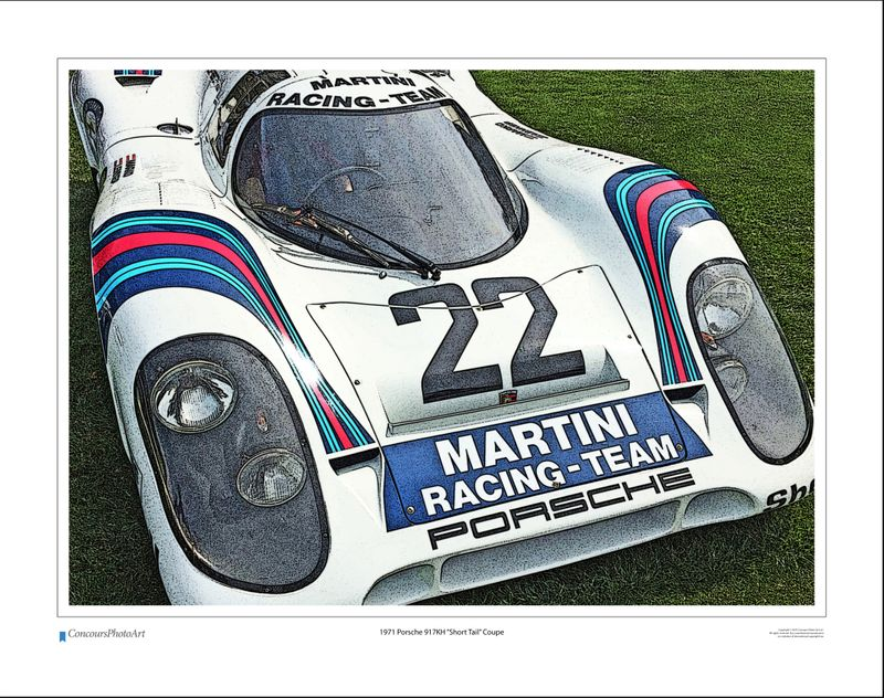 1971 Porsche 917KH "Short Tail" Coupe / CPA409C / Stylized Print