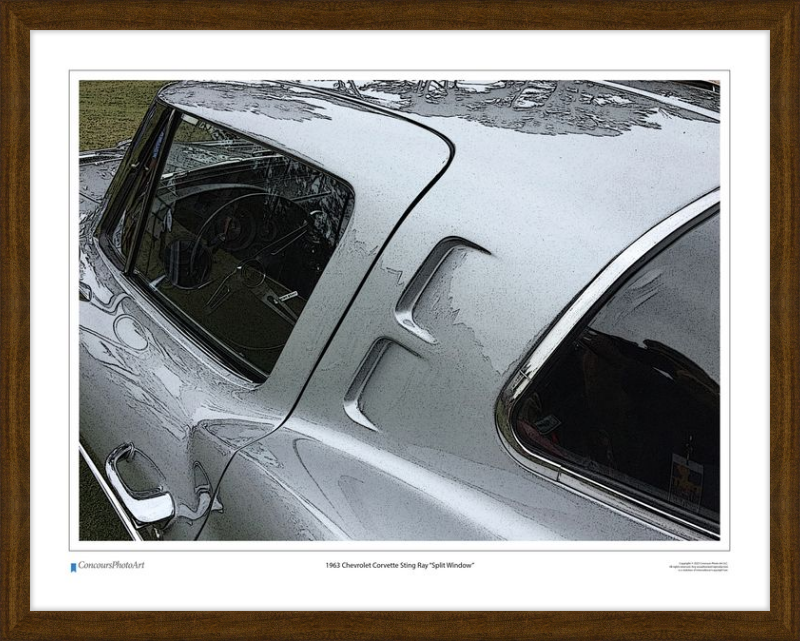 1963 Chevrolet Corvette Sting Ray "Split Window" / CPA301c / Stylized Image