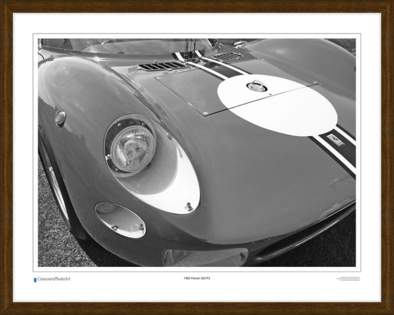 1965 Ferrari 365 P2 / CPA411B / B&W Print