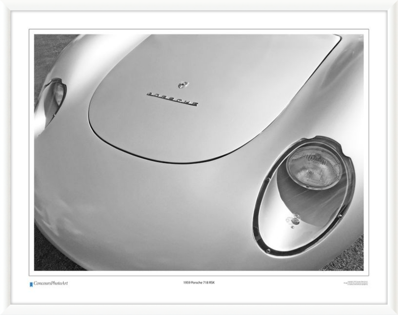 1959 Porsche 718 RSK / CPA212B / B&W Print