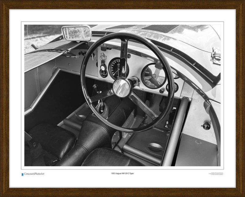 1953 Jaguar XK120 C-Type / CPA615B / B&W Print