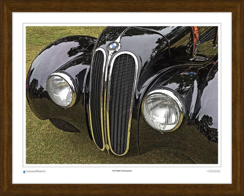 1937 BMW 328 Roadster / CPA206C / Stylized Print