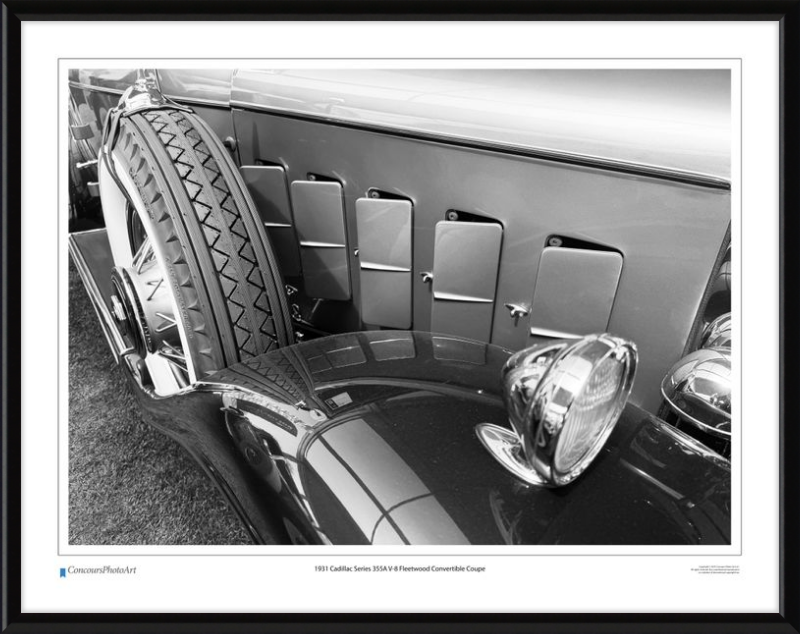 1931 Cadillac Series 355A V-8 Fleetwood Convertible Coupe / CPA323B / B&W Print