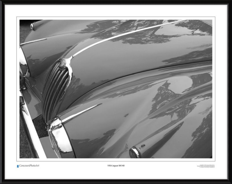 1954 Jaguar XK140 / CPA106B / Black and White
