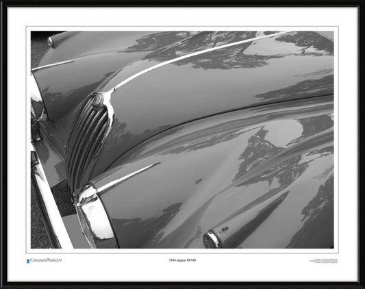 1954 Jaguar XK140 / CPA106B / Black and White
