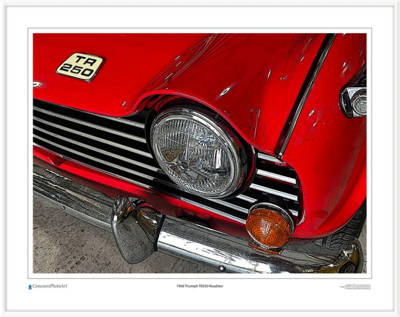 1968 Triumph TR250 Roadster / CPA111C / Stylized Image