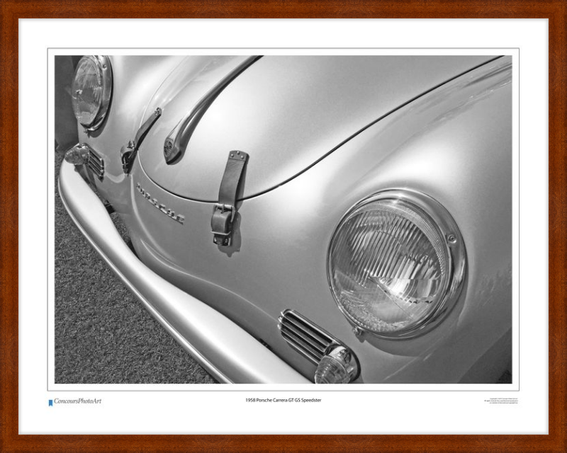 1958 Porsche Carrera GT GS Speedster / CPA203B / B&W Print