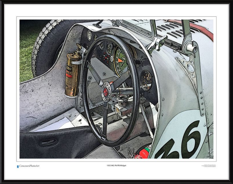 1935 MG PA/PB Midget / CPA607C / Stylized Print