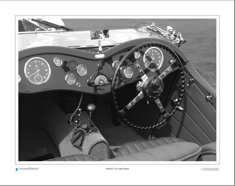 1934 SS 1 2½-Litre Tourer / CPA612B / Black and White
