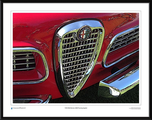 1959 Alfa Romeo 2000 Touring Spyder / CPA209C / Stylized Image
