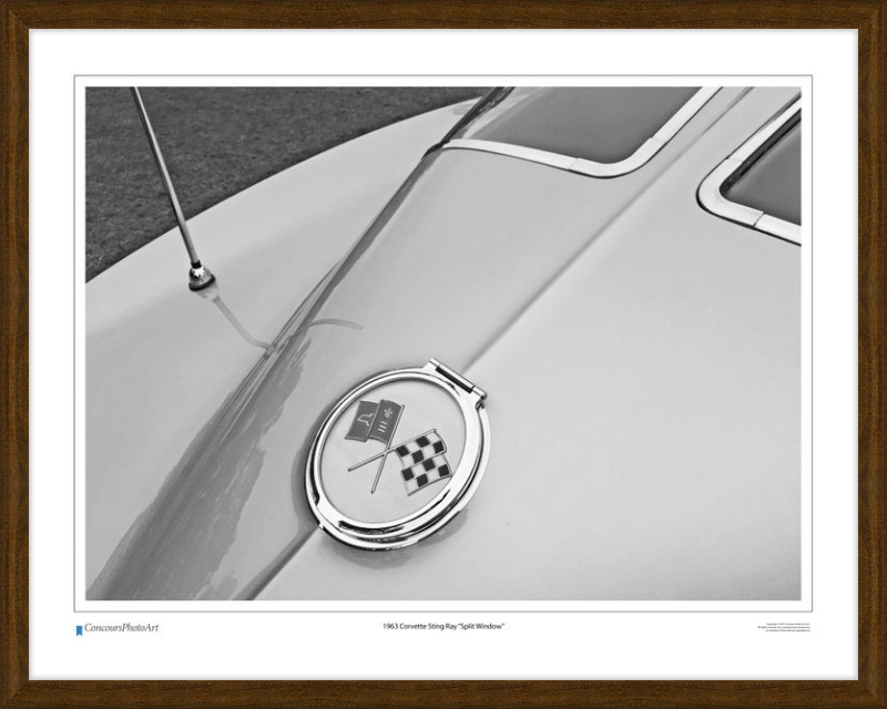 1963 Chevrolet Corvette Sting Ray "Split Window" / CPA317B / B&W Print