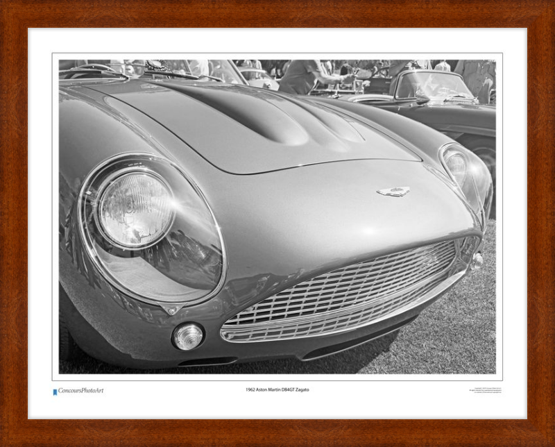 1962 Aston Martin DB4GT Zagato / CPA121B / B&W Print